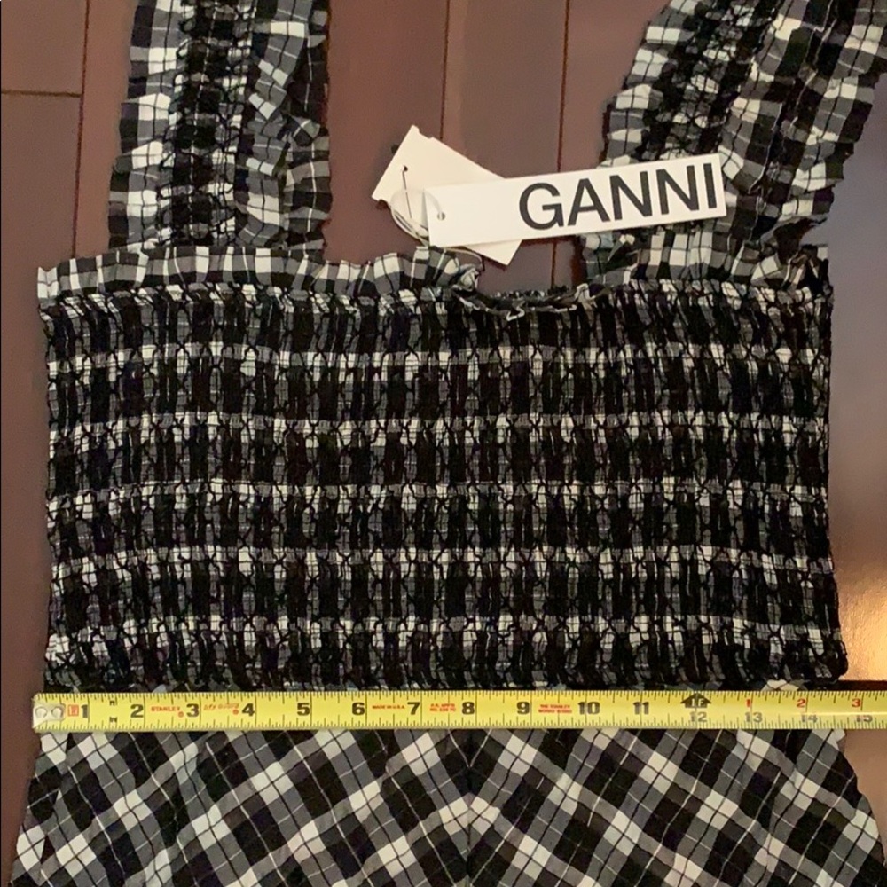 GANNI Seersucker Check Dress Gingham size 4, 8 ,10 - Picture 15 of 16